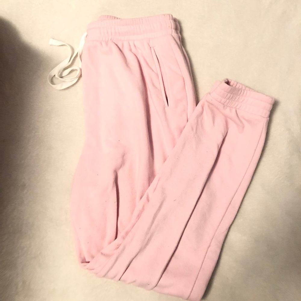 Baby pink joggers